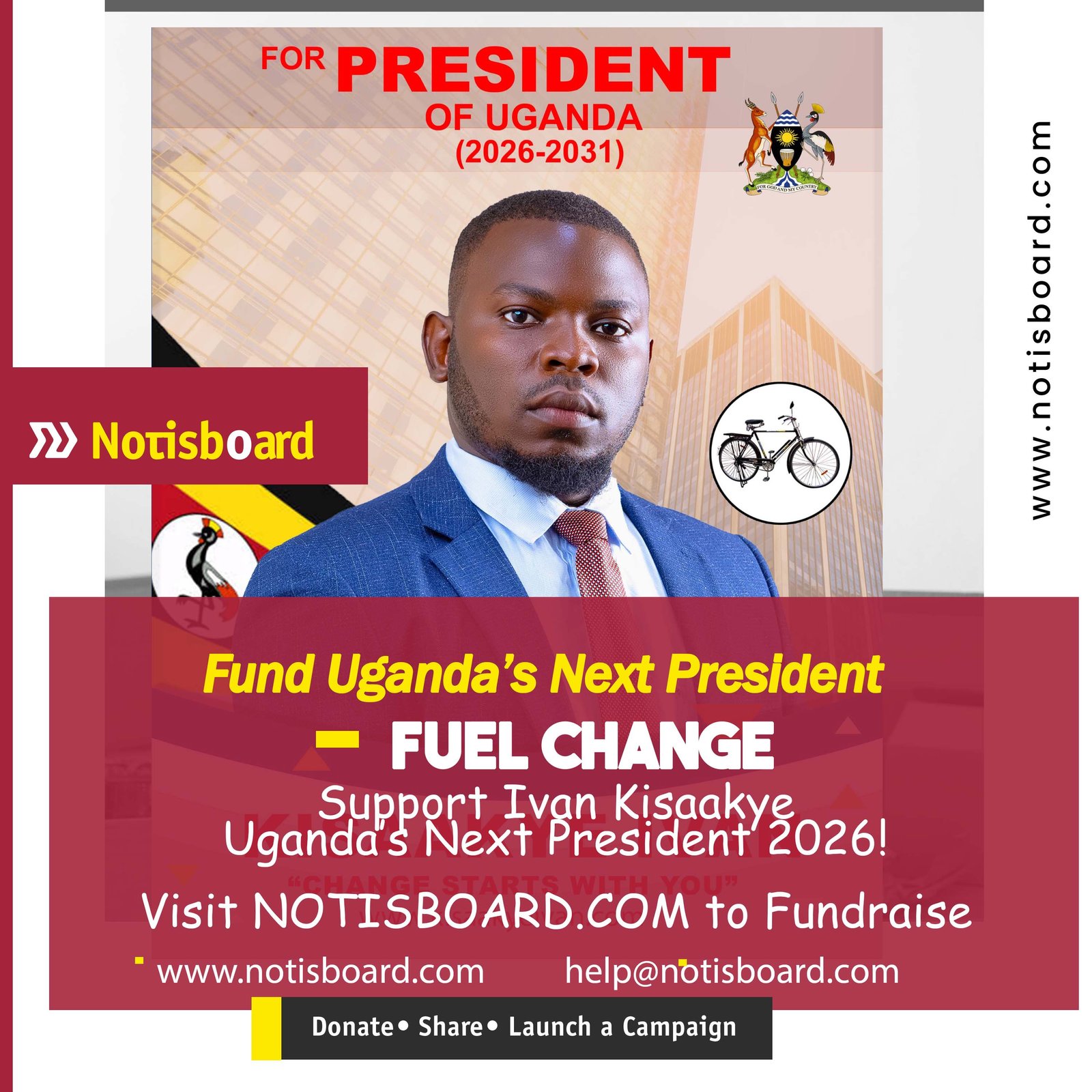 Ivan Kisaakye Launches Grassroots Fundraising Campaign for Uganda’s 2026 Presidency